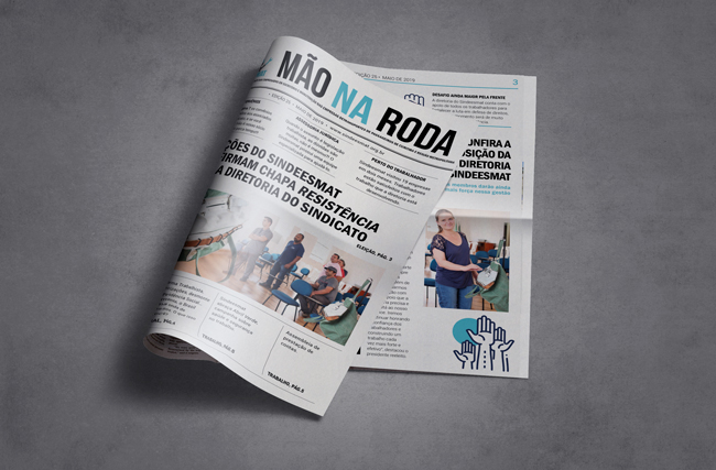 foto do jornal do Sindeesmat de cara nova